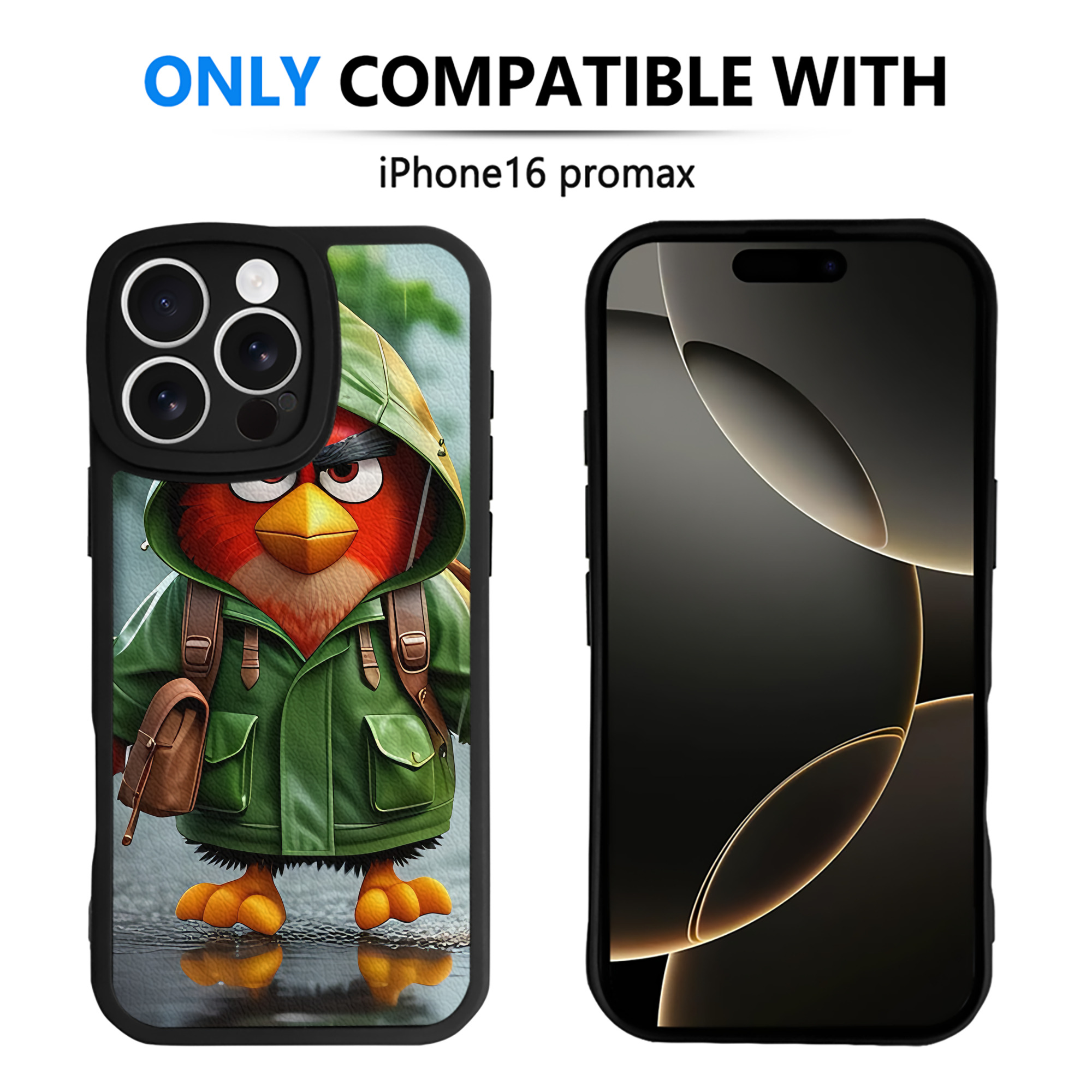 （画像用） Angry Birds アングリーバード 【iPhone 16シリーズ対応】シリコンスマホケース（レザー調） 材質：シリコン
